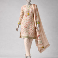 Lawn Multicolor Unstitched Suit - J. Junaid Jamshed