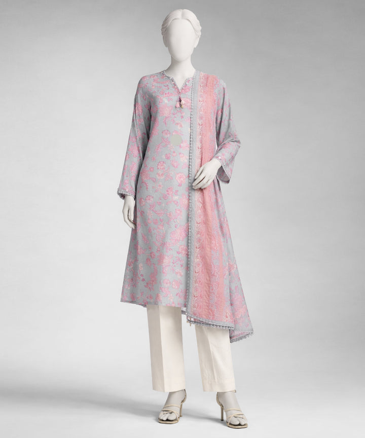 Lawn Multicolor Unstitched Suit - J. Junaid Jamshed
