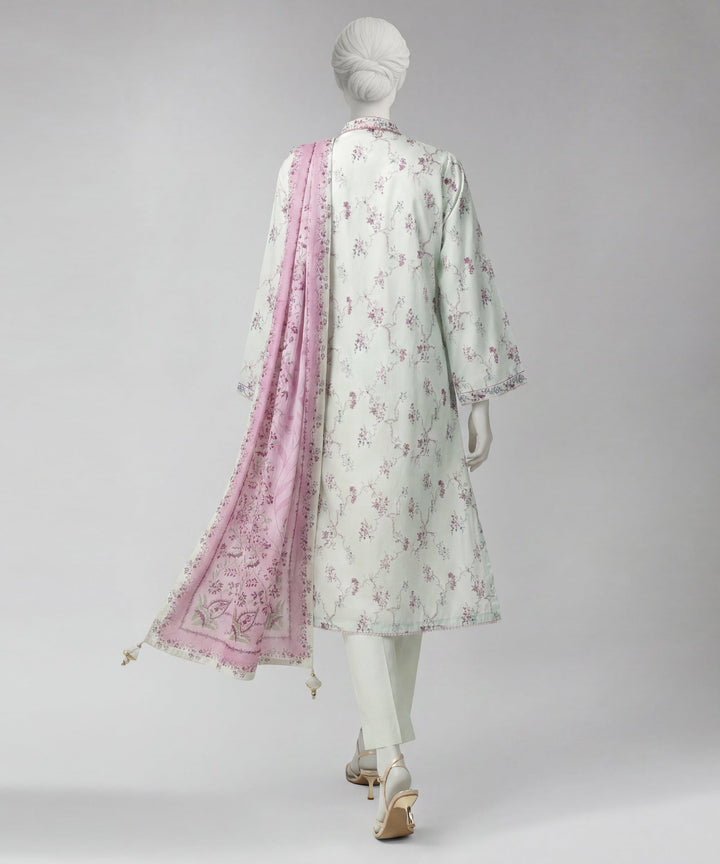 Lawn Multicolor Unstitched Suit - J. Junaid Jamshed