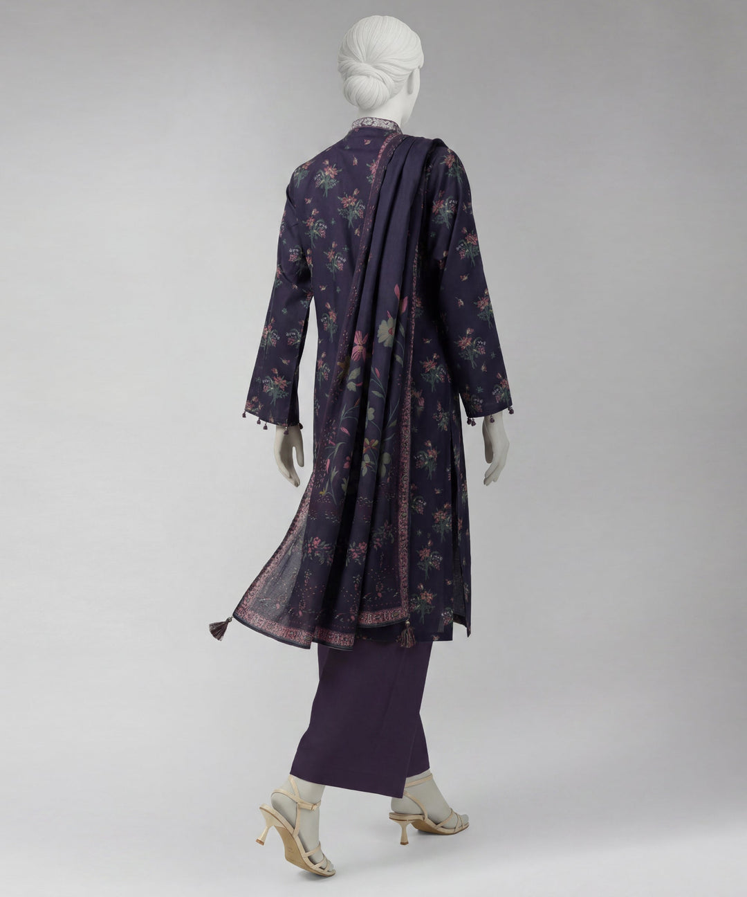 Lawn Multicolor Unstitched Suit - J. Junaid Jamshed