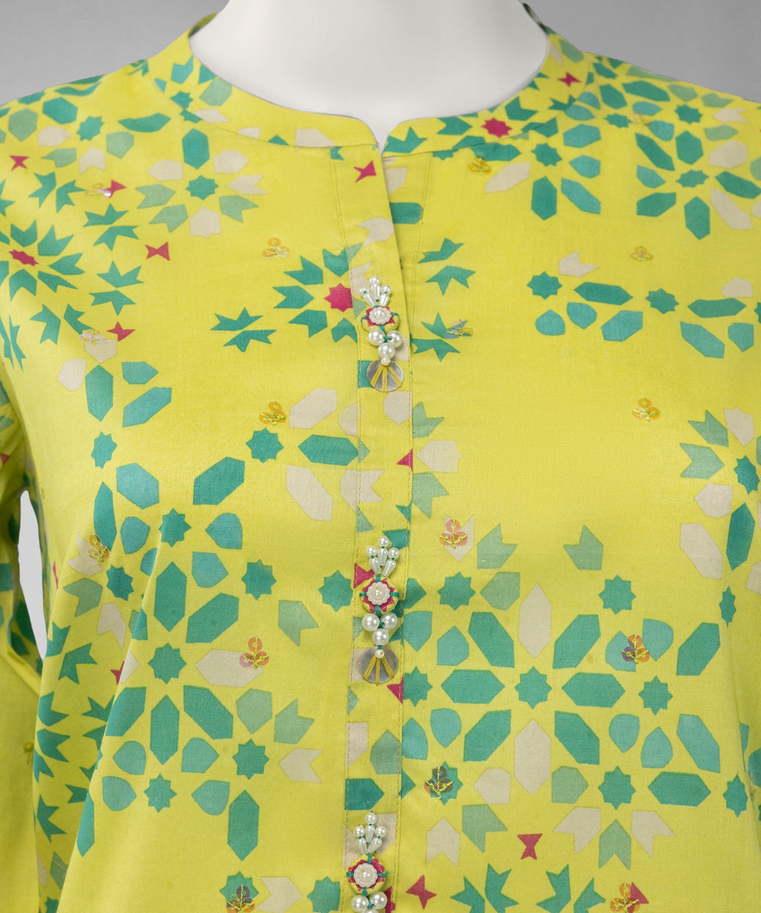 Lawn Yellow Unstitched Suit - J. Junaid Jamshed
