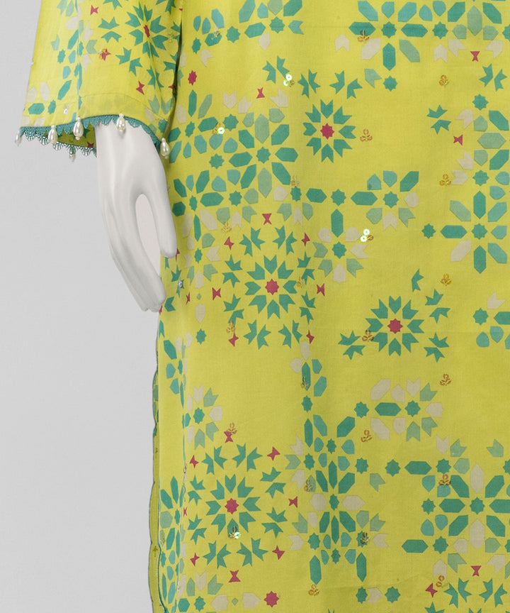 Lawn Yellow Unstitched Suit - J. Junaid Jamshed