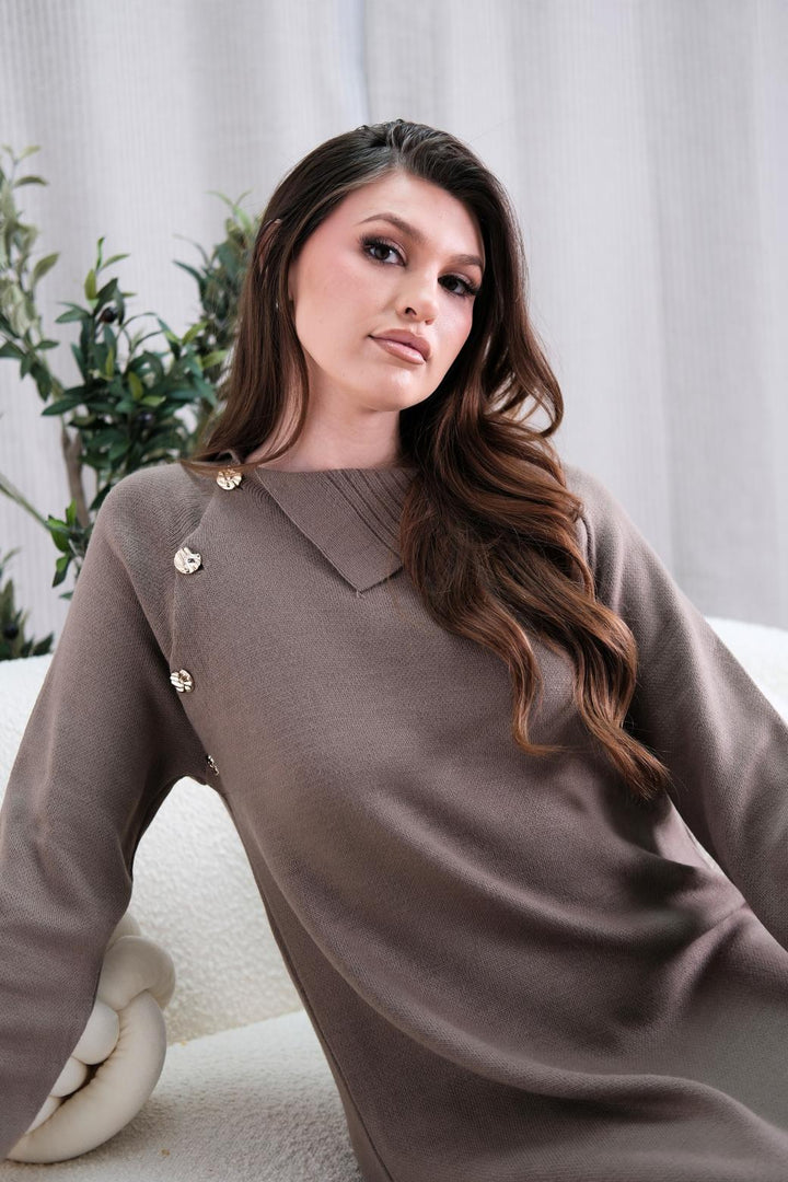 Mirren Mocha Knit Dress