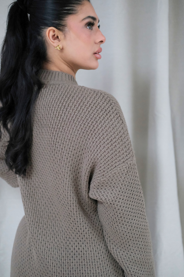 Alma Mocha Knit Dress