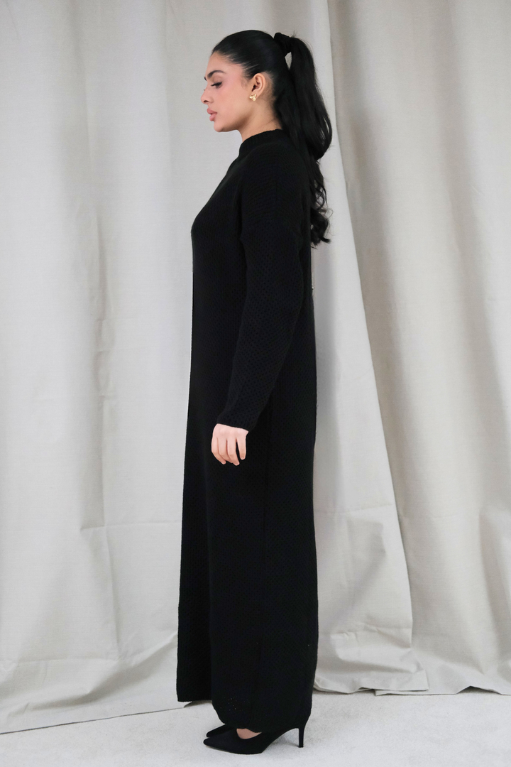 Alma Black Knit Dress
