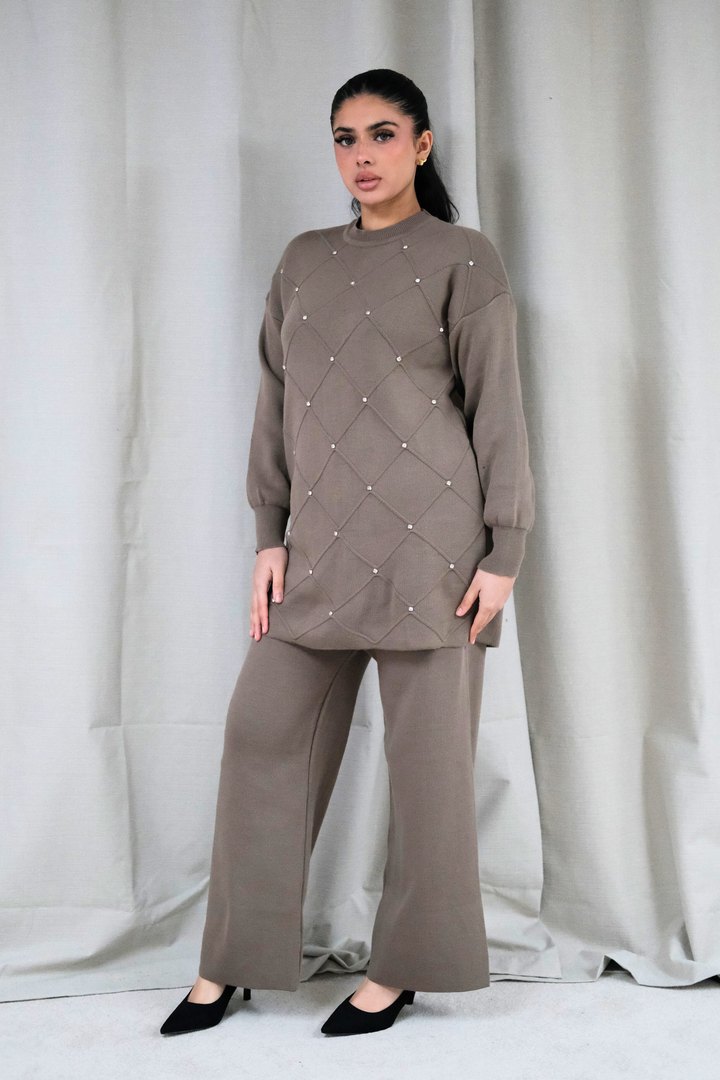 Noelle Mocha Knit Co-Ord