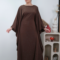 Solea Brown Drape Kaftan