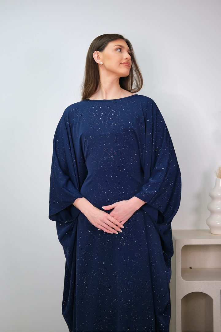 Solea Navy Drape Kaftan