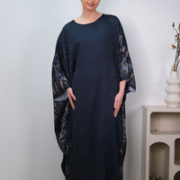 Raya Navy Printed Kaftan
