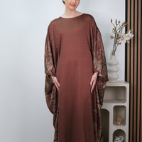 Raya Brown Printed Kaftan