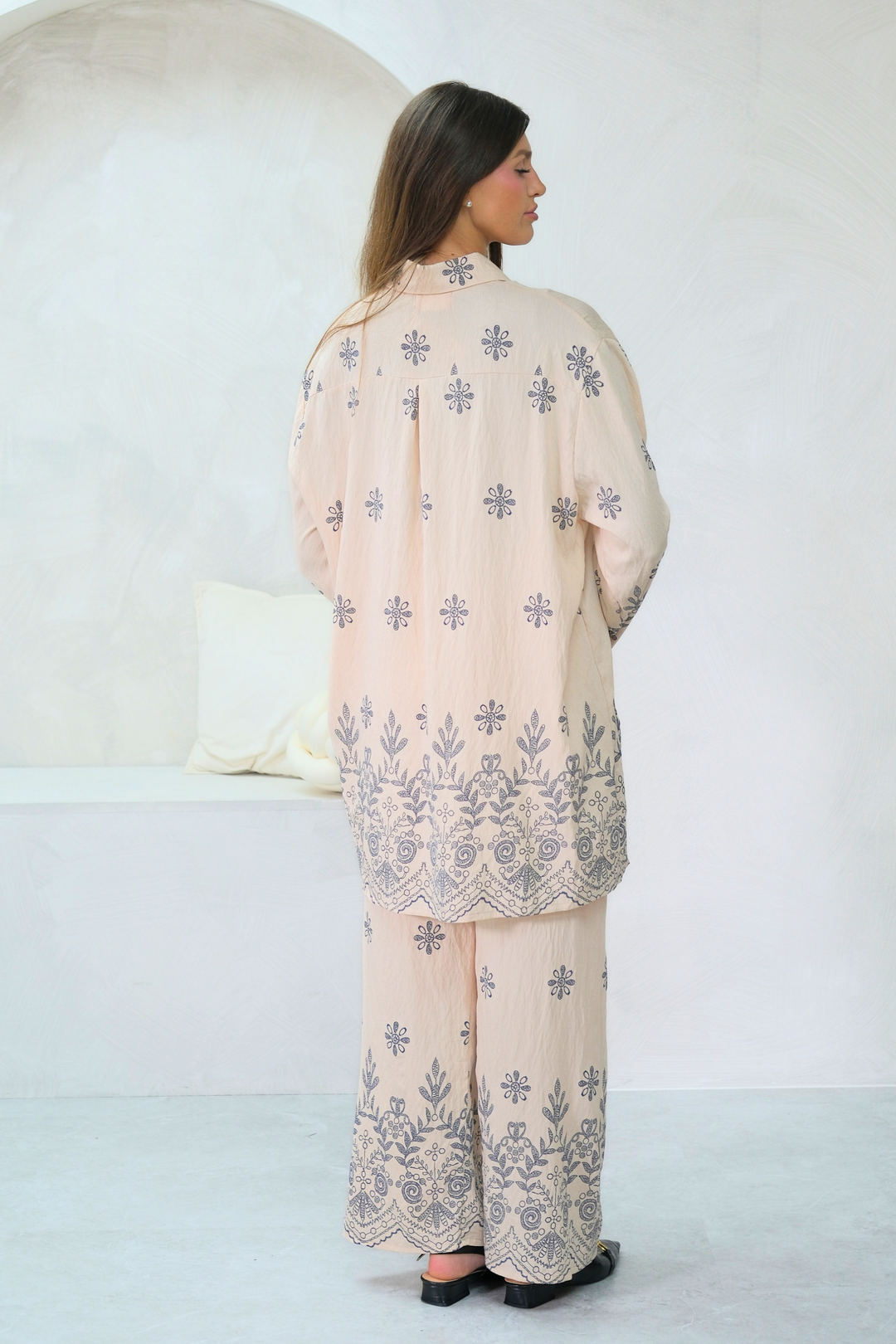 Indigo Fleur Cream Co-Ord