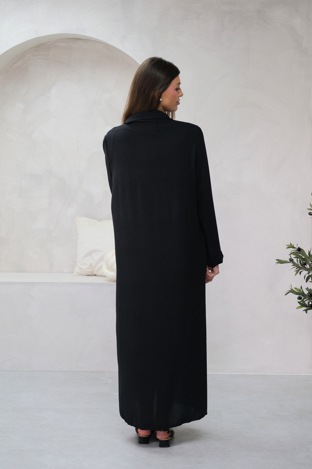 Aura Zip Black Dress