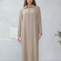 Aura Zip Beige Dress