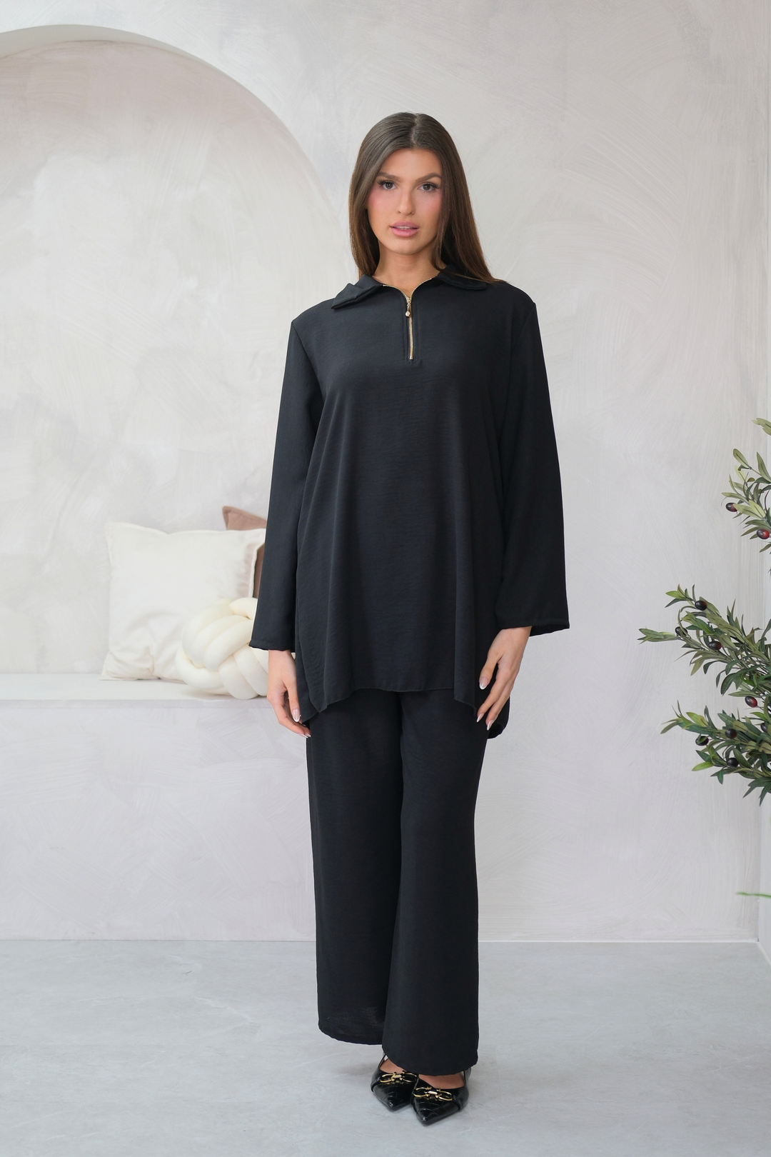Noir Zip Black Co-ord