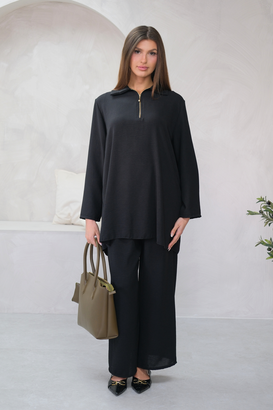 Noir Zip Black Co-ord