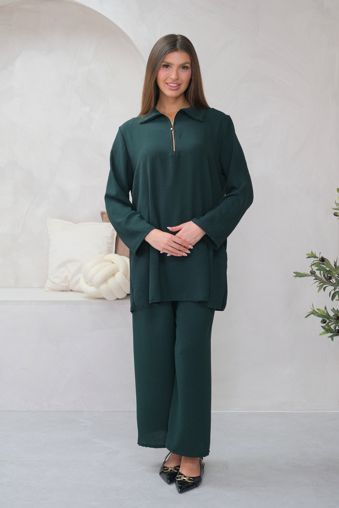 Noir Zip Green Co-ord