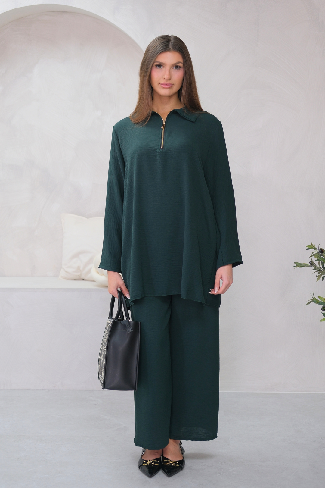 Noir Zip Green Co-ord