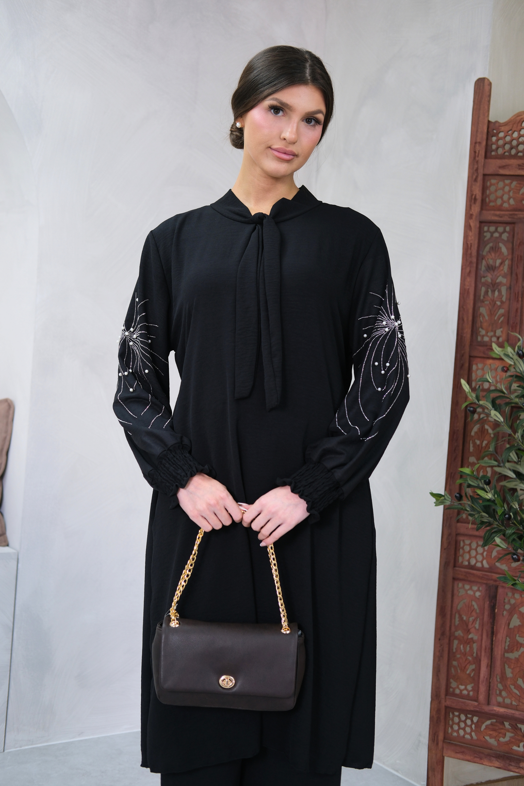 Elan Embellished Black Co-ord