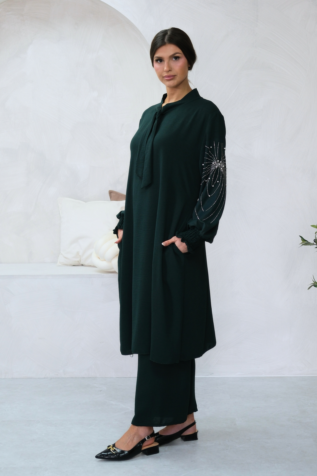 Elan Embellished Green Co-ord
