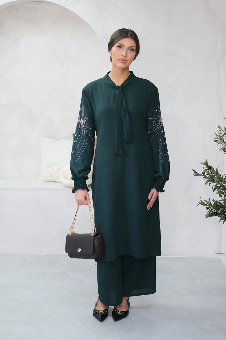 Elan Embellished Green Co-ord