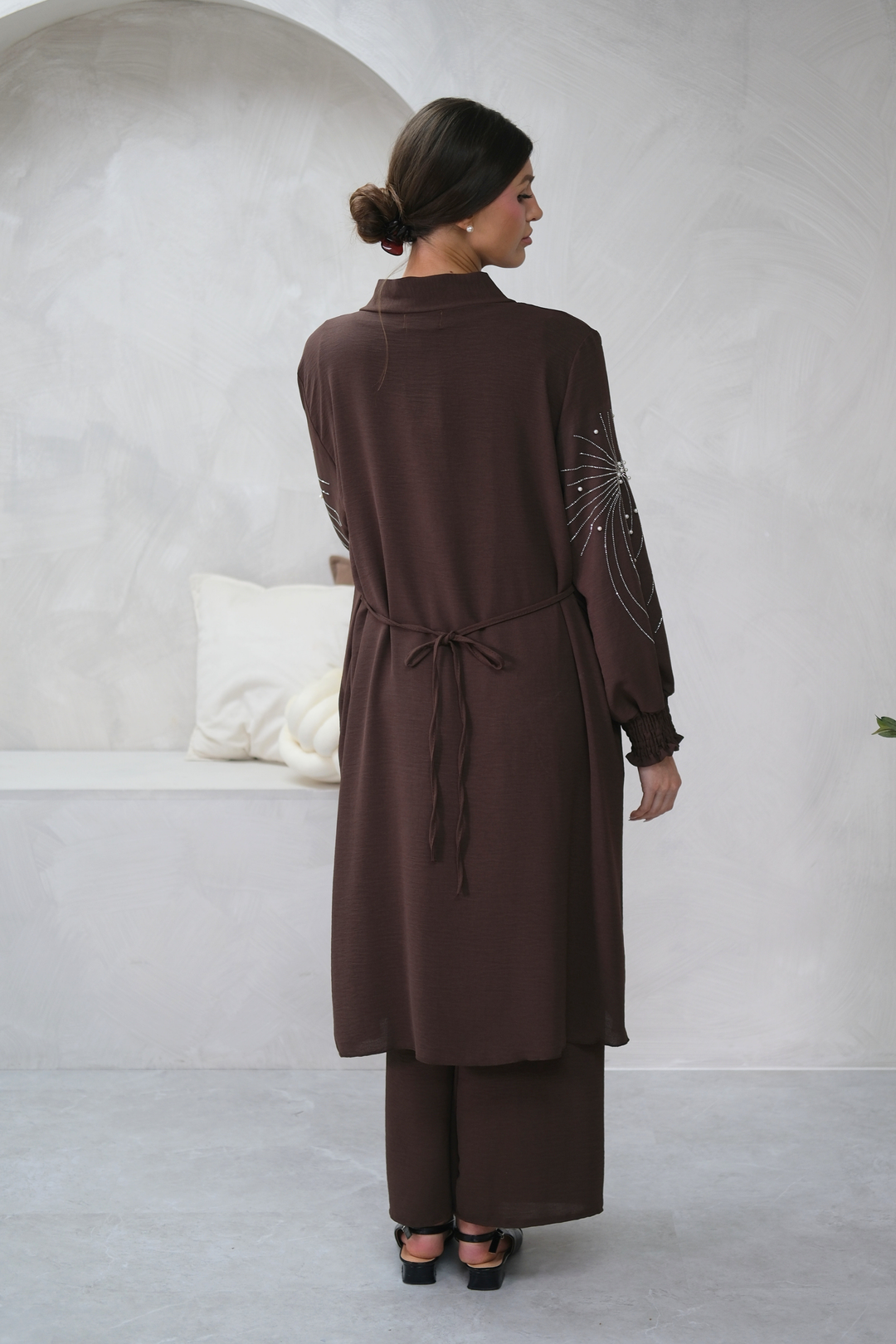 Elan Embellished Brown Co-ord