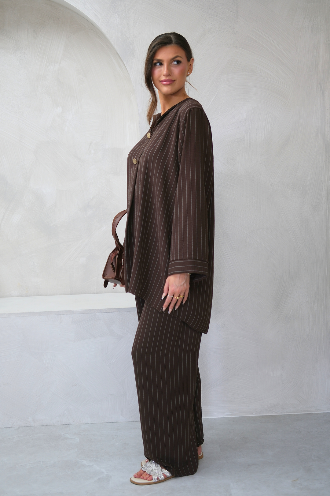 Chocolate Pinstripe Co-Ord