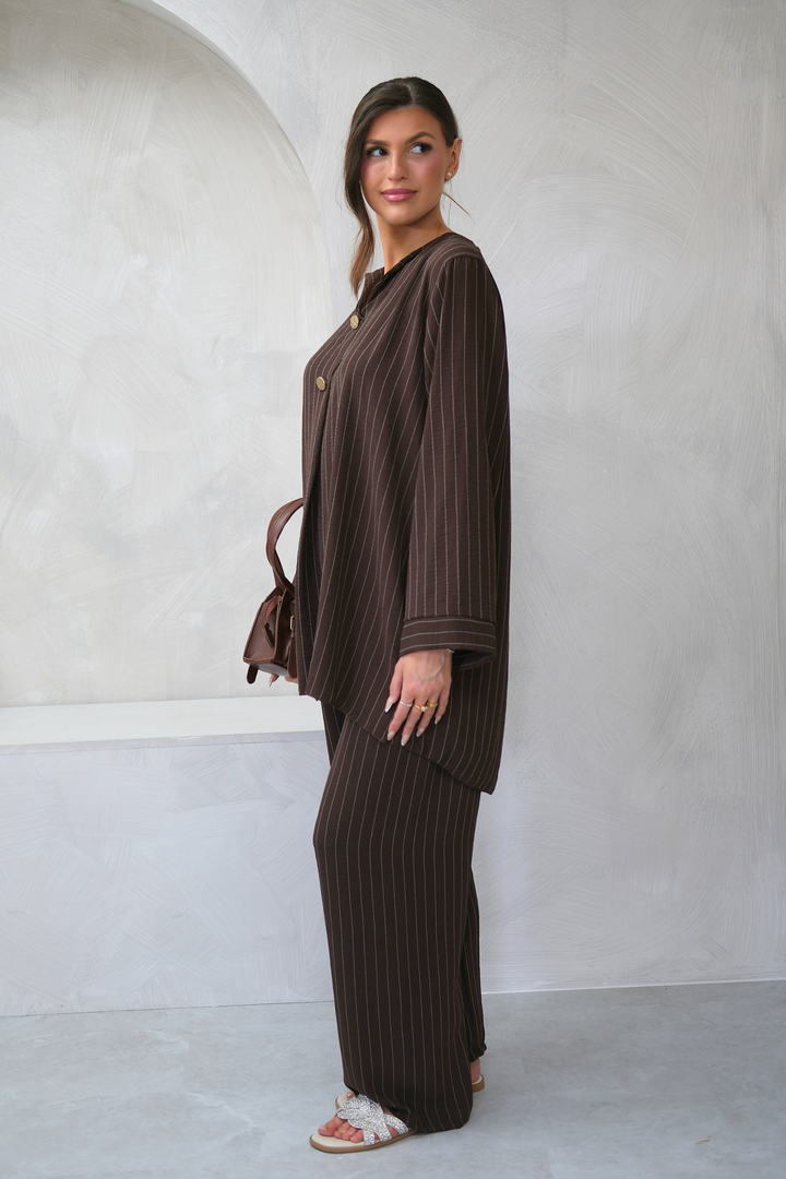Chocolate Pinstripe Co-Ord