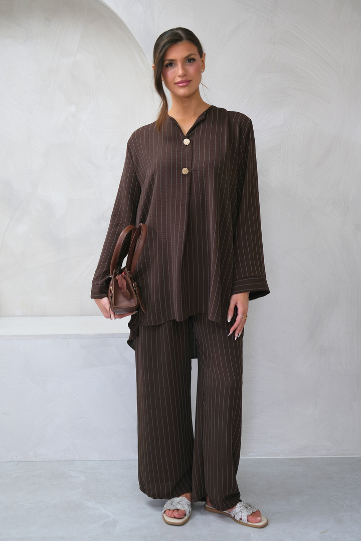 Chocolate Pinstripe Co-Ord