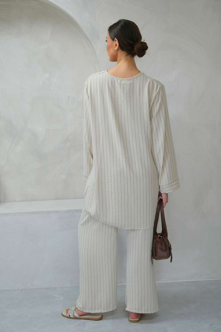 Stone Pinstripe Co-Ord
