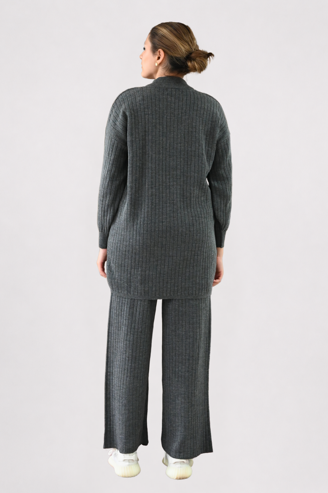 Grey Ribbed Knit Co-ord