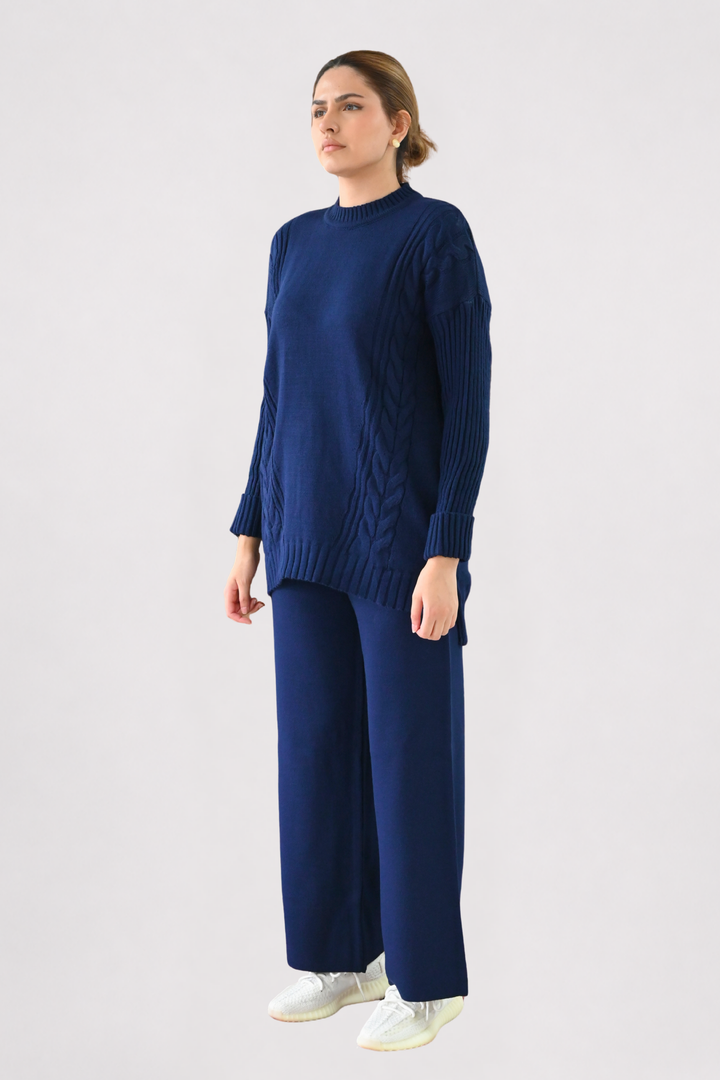 Navy Cable Knit Co-ord
