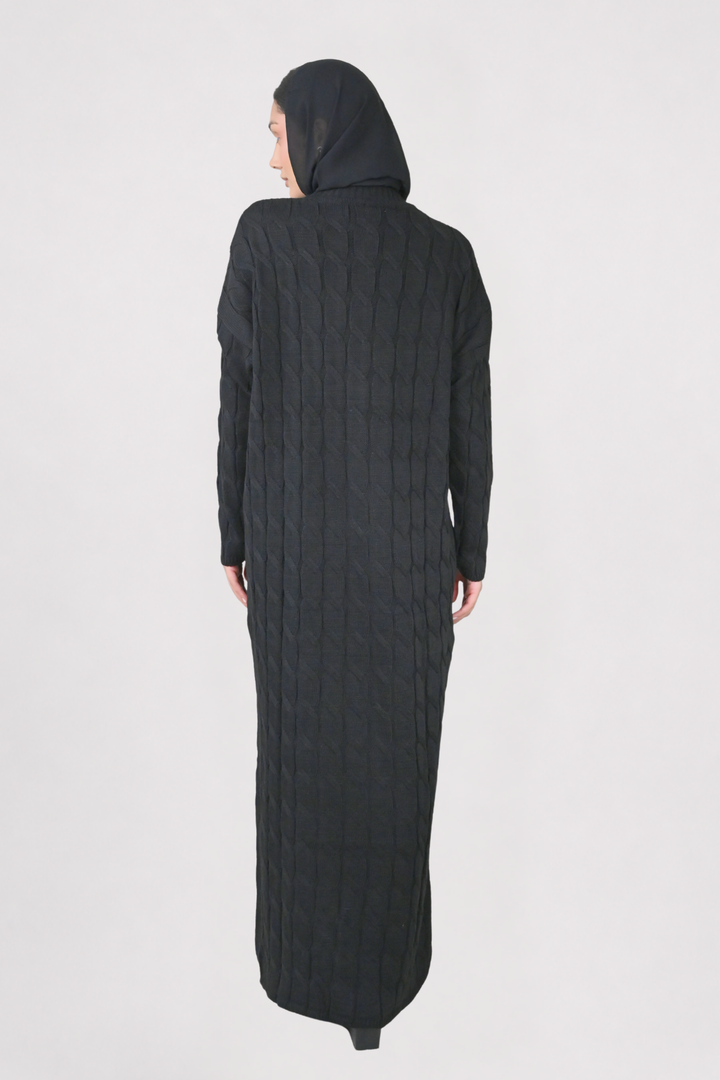 Black Cable Knit Dress