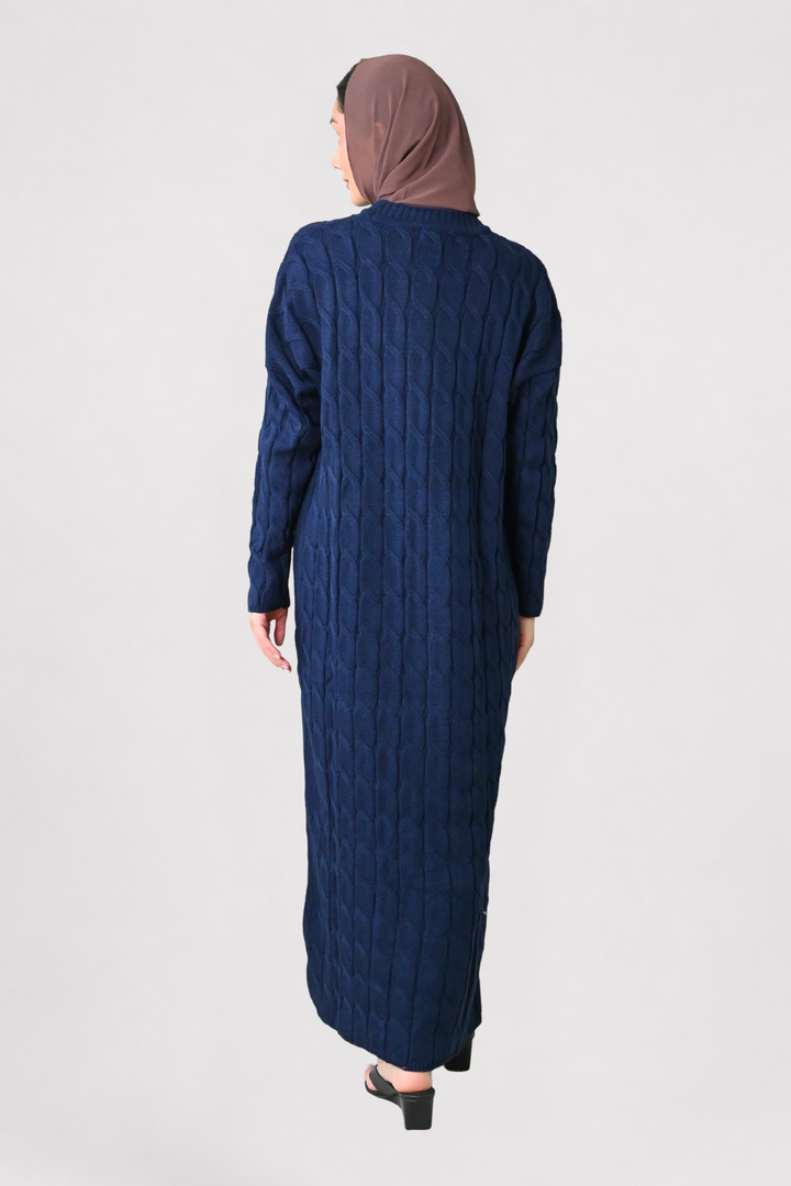 Navy Cable Knit Dress