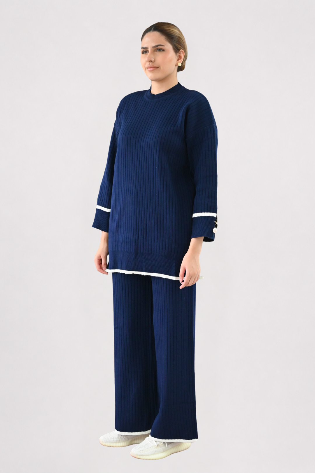 Navy Ribbed Knit Co-ord