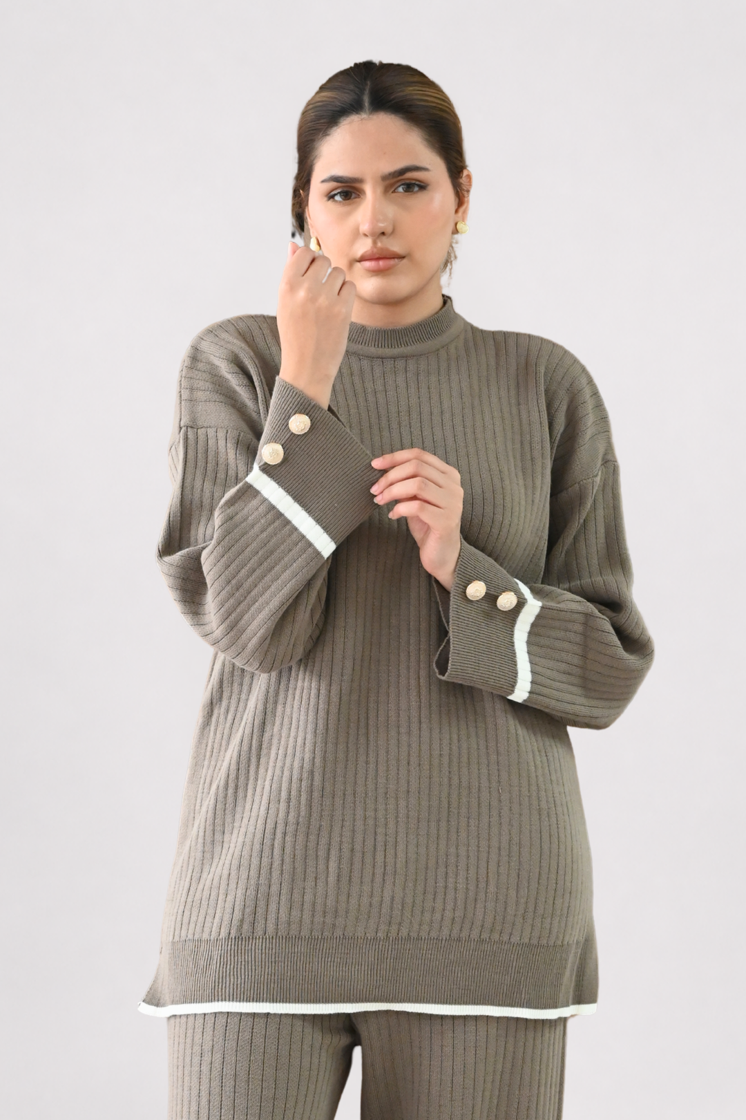 Mocha Ribbed Knit Co-ord