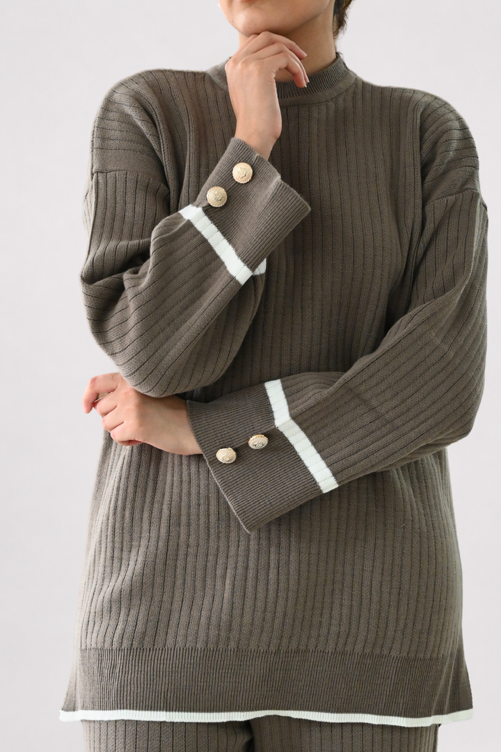 Mocha Ribbed Knit Co-ord