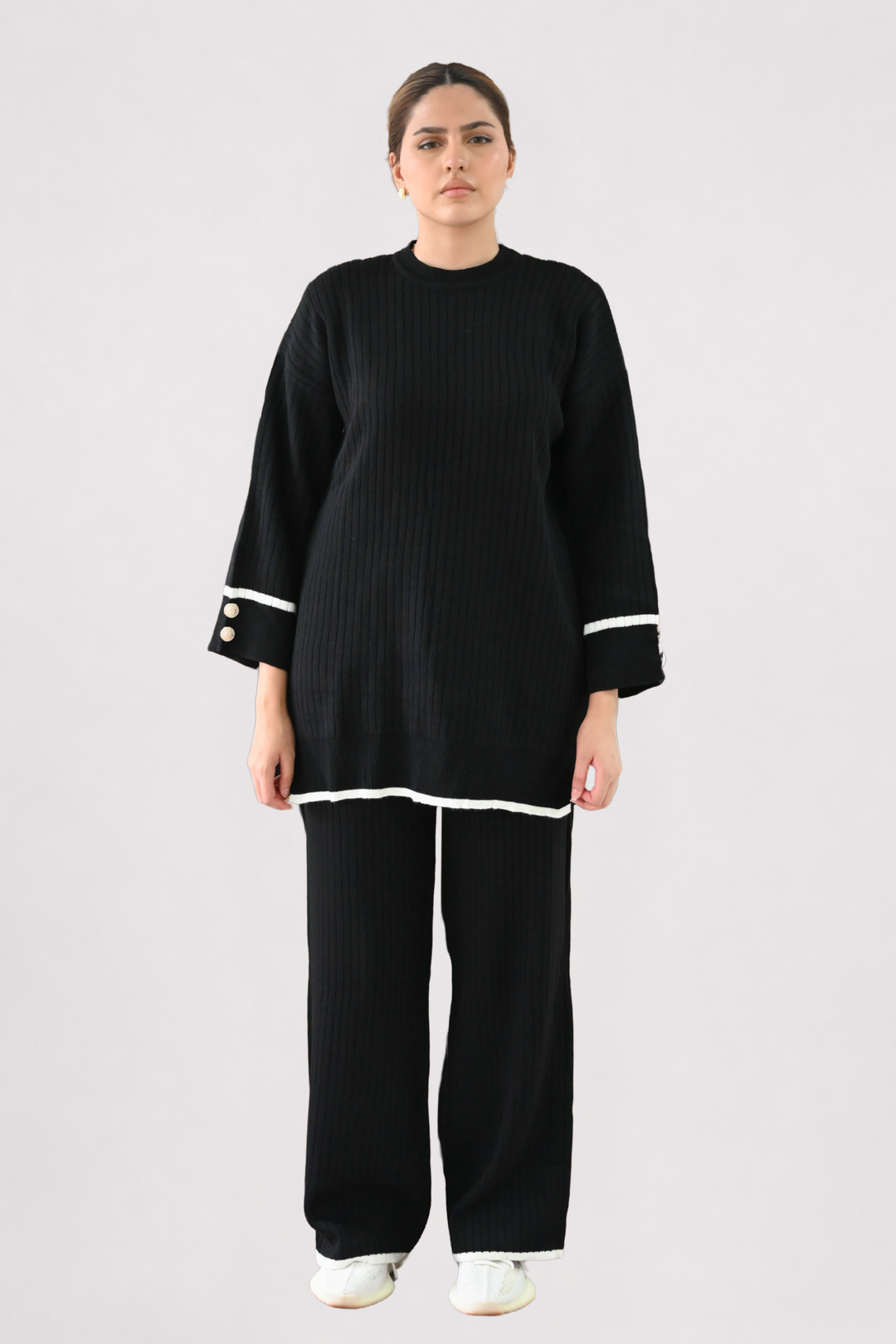 Black Ribbed Knit Co-ord