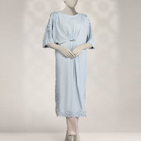 Silk Blue Kurti - J. Junaid Jamshed
