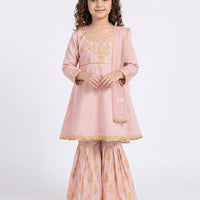 Cotton Silk Pink Stitched Suit - J. Junaid Jamshed