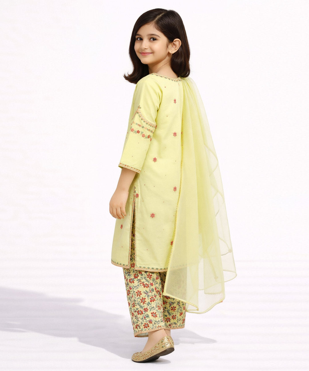 Dyed Dobby Green Stitched Suit - J. Junaid Jamshed