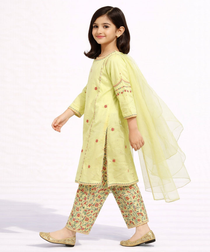 Dyed Dobby Green Stitched Suit - J. Junaid Jamshed