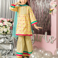 Lawn Multicolor Stitched Suit - J. Junaid Jamshed