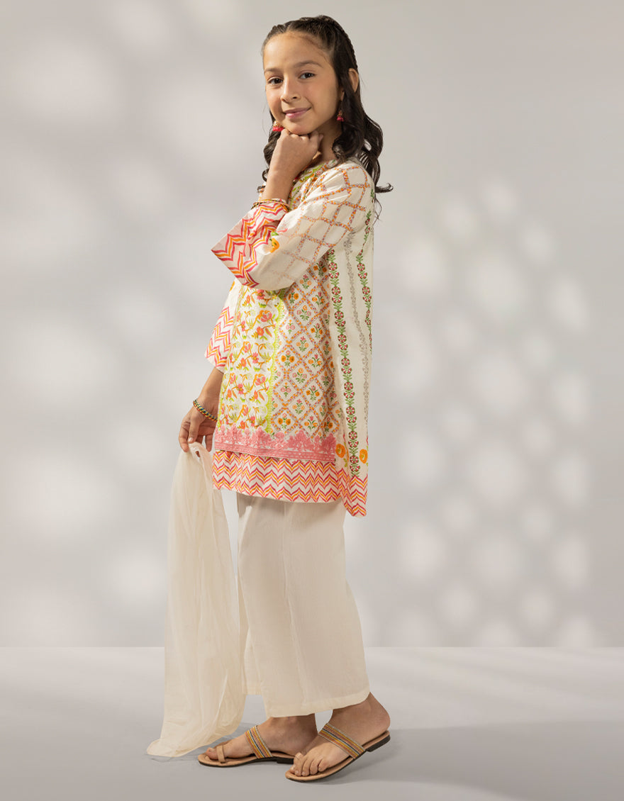 Cambric Off White Stitched Suit - J. Junaid Jamshed