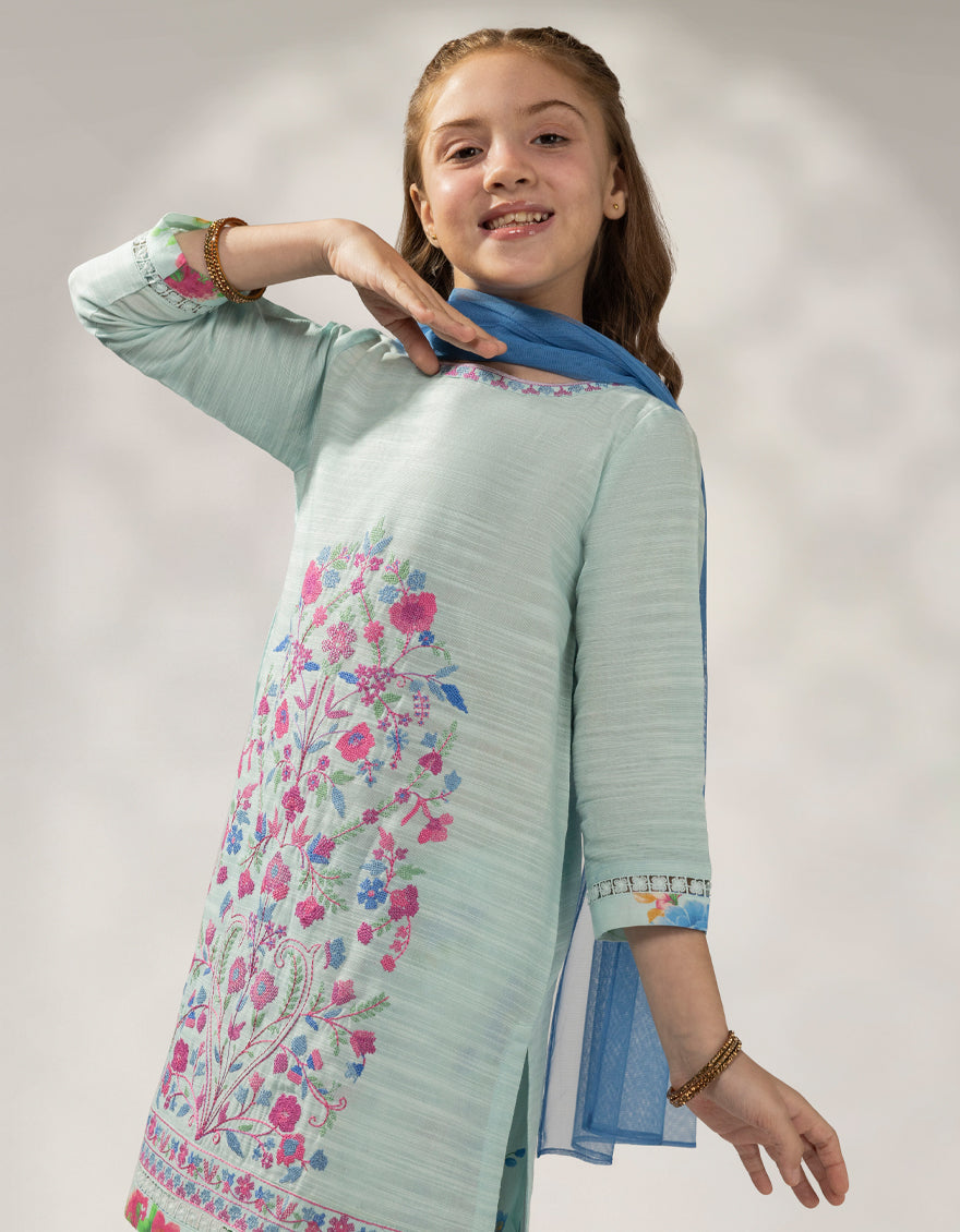 Khaddar Ferozi Stitched Suit - J. Junaid Jamshed