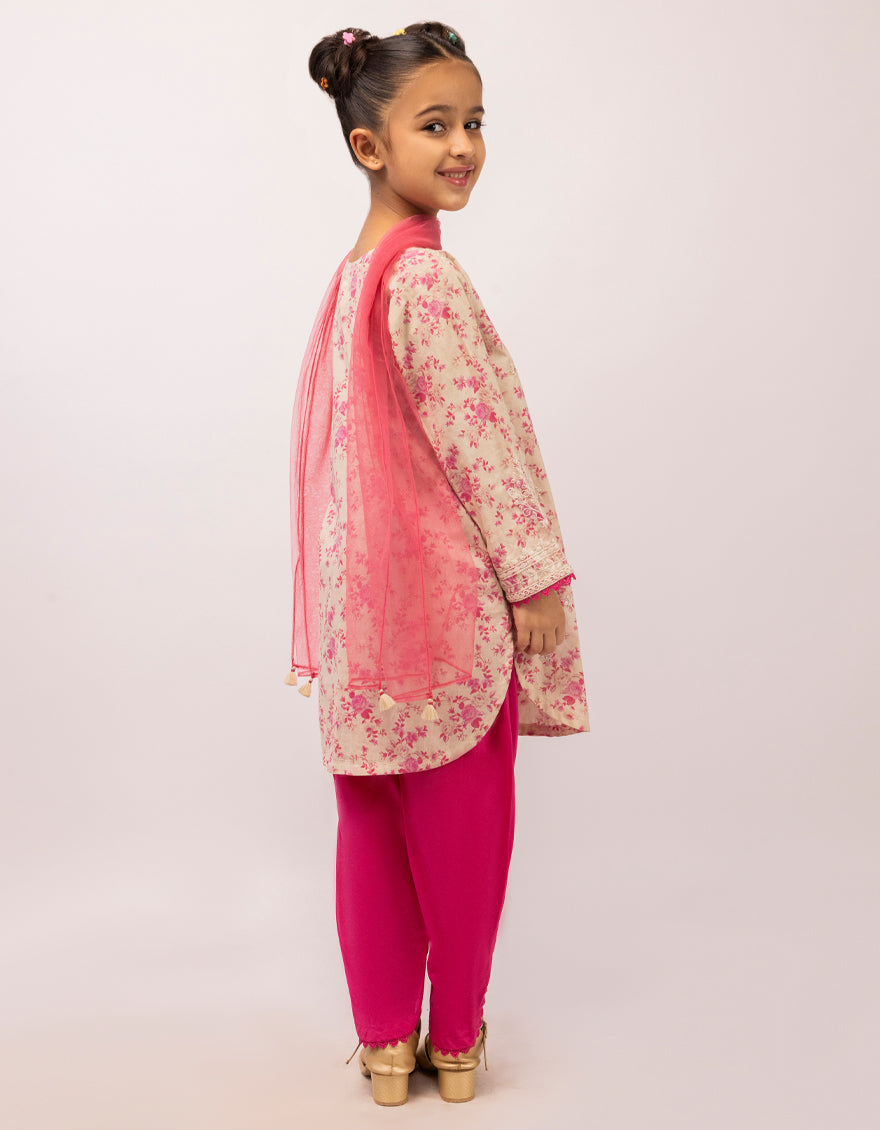 Lawn Pink Stitched Suit - J. Junaid Jamshed