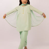 Lawn Green Stitched Suit - J. Junaid Jamshed
