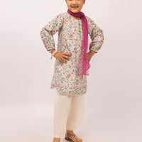 Lawn Off White Stitched Suit - J. Junaid Jamshed