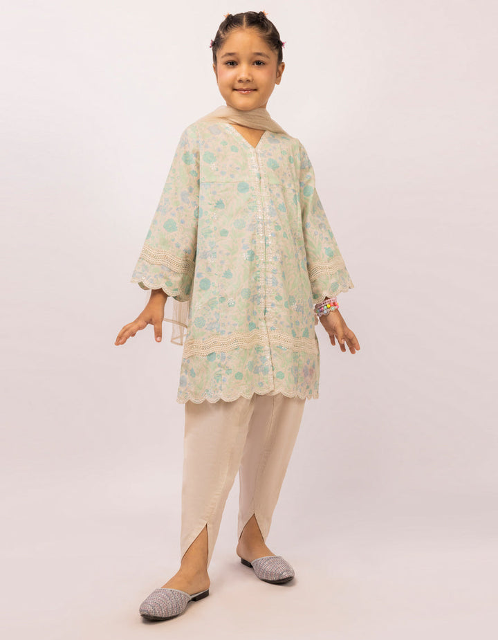 Dobby Off White Stitched Suit - J. Junaid Jamshed