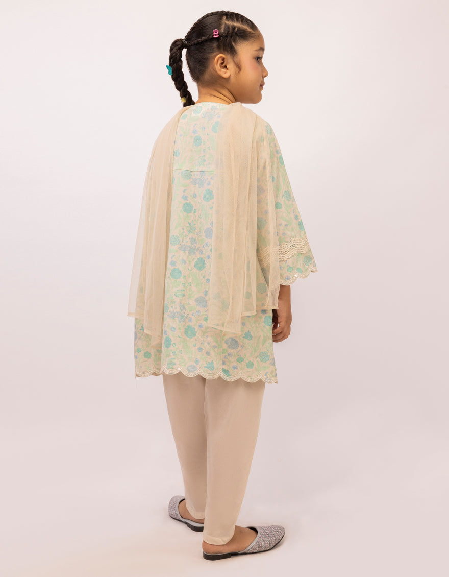 Dobby Off White Stitched Suit - J. Junaid Jamshed