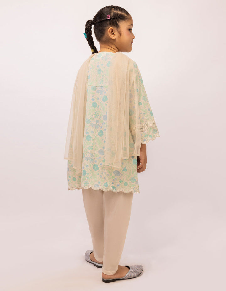 Dobby Off White Stitched Suit - J. Junaid Jamshed